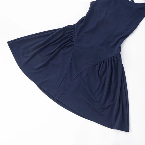 Load image into Gallery viewer, Backless Lace-up Sexy Mini Dress Women Robe Fashion O Neck Sleeveless High Waist A-line Club Party Dress Elegant
