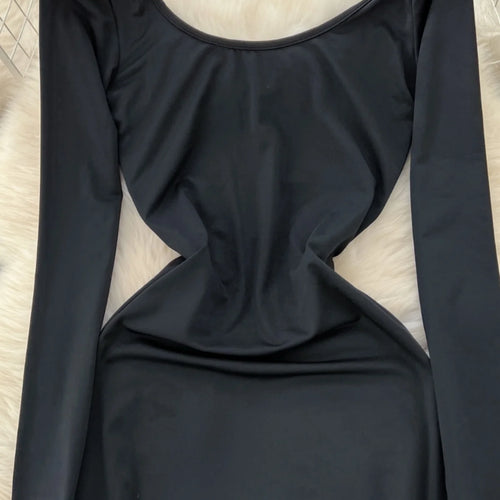 Load image into Gallery viewer, Korean Autumn 2024 New Black Elegant Long Sleeve Vacation Slim Dresses Women Square Collar Temperament Dress Fashion Simplicity
