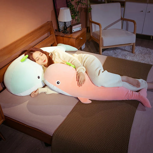 Load image into Gallery viewer, 60/120cm Lovely Blue Whale Plush Toys Cute Animals Big Shark Doll Soft Stuffed  Fish Toy Children Girls Xmas Gift
