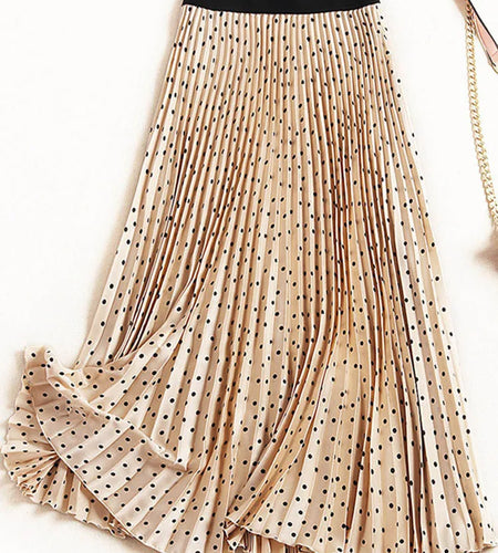 Pleated Skirts Women Spring Autumn Skirt High Waist Print Midi Skirts Womens Velvet Skirt Maxi Long Skirts Femme Faldas Mujer