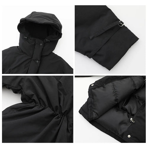 Load image into Gallery viewer, Korean Style Loose Hooded Padded Coat Autumn Winter Thick Padded Coat Drawstring Bread Coat Winter
