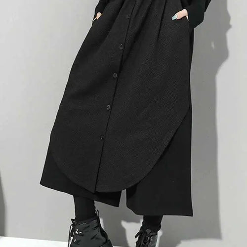 Load image into Gallery viewer, High Elastic Waist Black Irregular Wide Leg Pants New Loose Fit Trousers Women Fashion Tide Spring Autumn 2025 1DF4658
