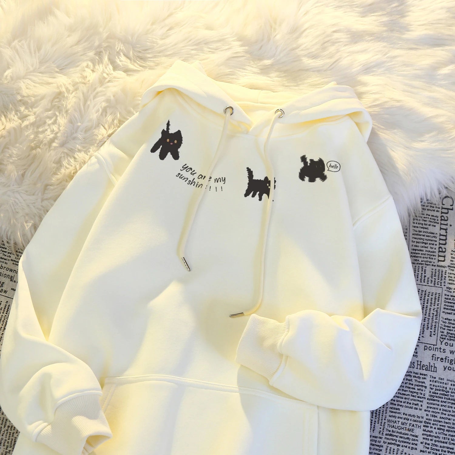 Thicked Hoodie Women's Clothing Anime Print Hooded Sweatshirts Oversized Tops 2024 Ropa Mujer Fashion Casual Warm Hoodies 49C884