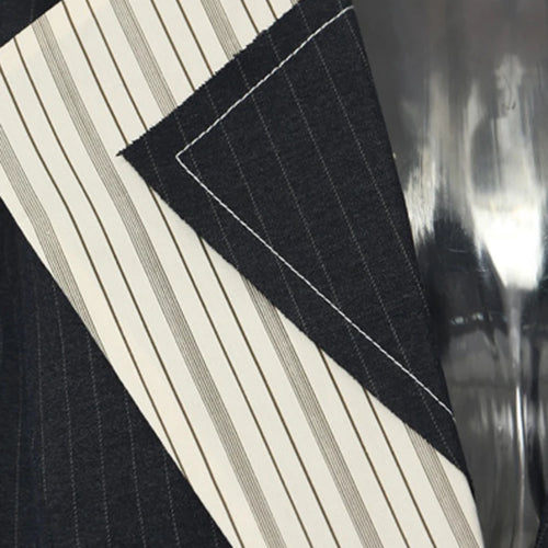 Load image into Gallery viewer, Women Navy Blue Striped Irregular Elegant Blazer New Lapel Long Sleeve Jacket Fashion Tide Spring Autumn 2025 1DH5930
