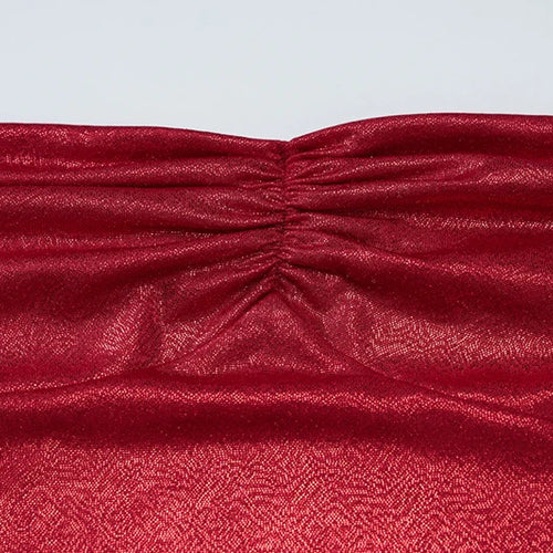 Load image into Gallery viewer, Halter Strapless Ruched Sexy Mini Dress For Women Robe Fashion Solid Off-shoulder Backless Sleeveless Club Dress New
