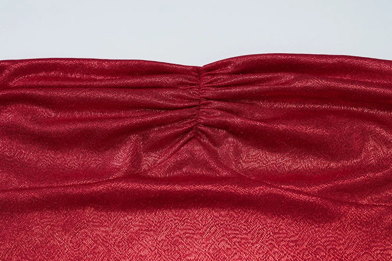 Halter Strapless Ruched Sexy Mini Dress For Women Robe Fashion Solid Off-shoulder Backless Sleeveless Club Dress New