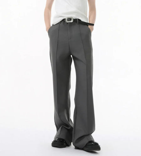 Men's Suit Pants Solid Color Design Micro Flared Fashion Korean Tide Casual Male Handsome Trousers Summer 2025 9W1586