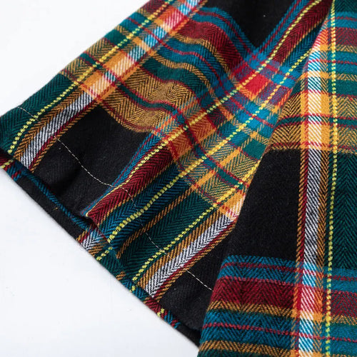 Load image into Gallery viewer, Vintage Summer Shirts Y2K Streetwear Rainbow Plaid Button Up Short Sleeve Blouse Hip Hop Harajuku Casual Baggy Cotton Shirt Tops
