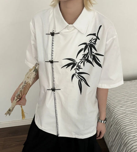 Neo Chinese Style Blouse for Men and Women Printing Shirts 2025 Blusas Mujer De Moda Harajuku Loose Summer Grunge Blouses Tops