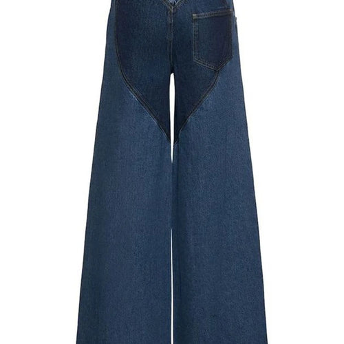 Load image into Gallery viewer, Hollow Out Designer Denim Pants For Women High Waist Casual Loose Wide Leg Jeans Female Fashion Clothing
