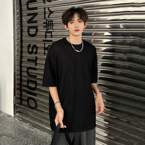 Load image into Gallery viewer, Men's T-shirts Short Sleeve Round Neck Stylish New Summer Solid Color Simple Trendy Handsome Male Clothing 2025 9W1974
