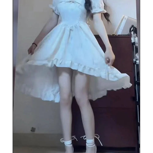 Load image into Gallery viewer, Sweet Fairy Princess Kawaii Dress Soft Girl Vintage Puff Sleeve Ruffles Birthday Party Dresses Fashion
