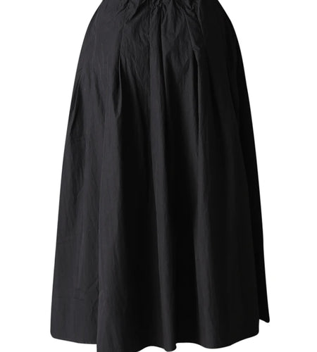 High Elastic Waist Black Bandage Pleated Pocket A-line Half-body Skirt Women Fashion Tide New Spring Autumn 2025 CPG3176