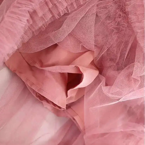 Load image into Gallery viewer, High Elastic Waist Yellow Mesh Ruffles Irregular A-line Half-body Skirt Women Fashion Tide New Spring Autumn 2025 1DH9405
