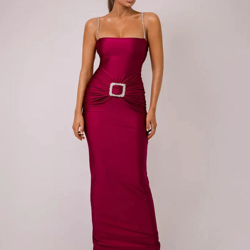 Load image into Gallery viewer, Glitter Spaghetti Strap Sexy Maxi Dress For Women Fashion Sleeveless Backless Bodycon Club Party Long Dress Elegant
