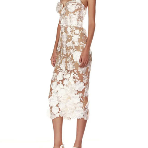Load image into Gallery viewer, Hit Color Spliced Appliques Dresses For Women Strapless Sleeveless High Waist Temperament Dress Female Fashion New

