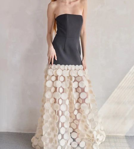 Hit Color Slimming Dresses For Women Slash Neck Sleeveless High Waist Temperament Dress Female Fashion Style New