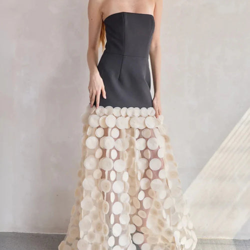 Load image into Gallery viewer, Hit Color Slimming Dresses For Women Slash Neck Sleeveless High Waist Temperament Dress Female Fashion Style New
