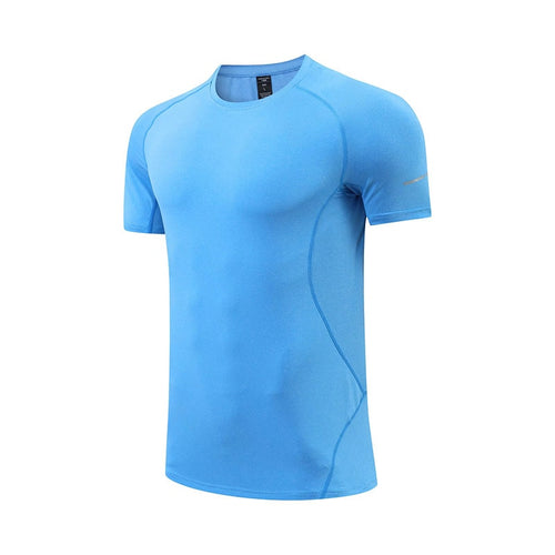 Load image into Gallery viewer, Mens Running Compression T-shirt Breathable Football Sweatshirt Tight Sportswear Fitness Short Sleeve Shirt Dry Fit Rash Guard
