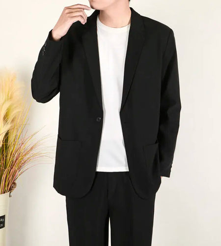 Suit Jacket Men's Spring Autumn New Style Single-breasted Loose Single Business Casual Business Male Tide 2025 9W1207