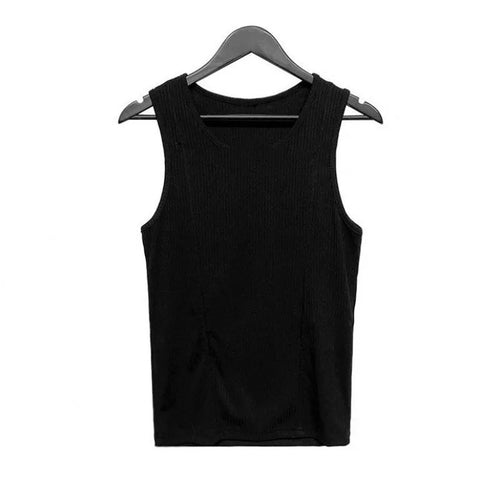 Load image into Gallery viewer, Men&#39;s Vest New American Summer Round Neck Sleeveless T-shirts Solid Color Design Handsome Male Slim Clothing 2025 9W1623
