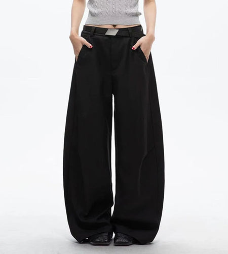 Male Suit Pants New American Style Curved Knife Trendy Men Trousers Solid Color Simple Handsome High Street Menwear 9W1695