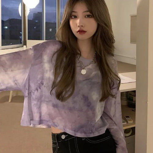 Load image into Gallery viewer, T-Shirts Women Tie Dye Casual Trendy Elegant Sun-proof Sexy Ladies Tees Teens Sheer Tops Summer Hot Selling Beach Simple Cozy
