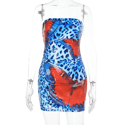 Load image into Gallery viewer, Sequins Off-shoulder Sexy Mini Dress Women Summer New Strapless Sleeveless Backless Beach Vacation Club Party Dress
