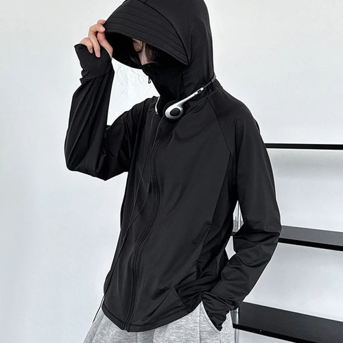 Load image into Gallery viewer, Gray Sunscreen Thin Big Size Casual Jacket New Hooded Long Sleeve Women Coat Fashion Tide Spring Autumn 2025 1DJ1562
