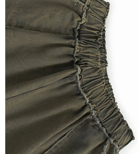 High Waist Caramel Color Denim Burr Pockets Wide Leg Jeans New Women Trousers Fashion Tide Spring Autumn 2025 1DH9668