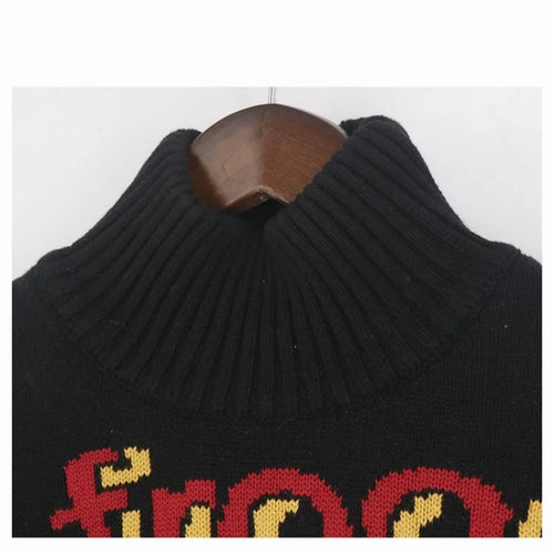 Load image into Gallery viewer, Women&#39;s Cartoon Forg Embroidery Knitted Sweaters 2023 Winter Thick Warm Vintage Jacquard Sweater Knit Pullovers
