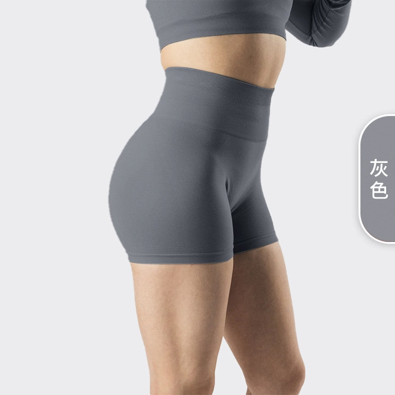 Seamless Biker Shorts High Waist Fitness Workout Shorts Women Elasticity Breathable Gym Leggings Running Clothes Sports Outfit