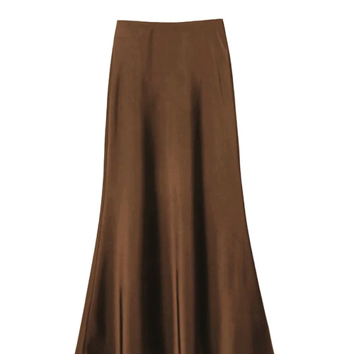 Load image into Gallery viewer, Fashion High Waist Slimming Medium To Long Satin Silk Half Skirt For Women 2024 Summer New Hip Hugging Slimming Skirt
