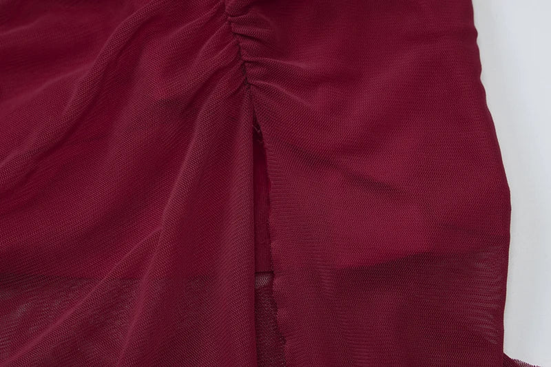 Hollow Out Backless Sexy Maxi Dress For Women Mesh Patchwork Spaghetti Strap Sleeveless Bodycon Sexy Long Dress