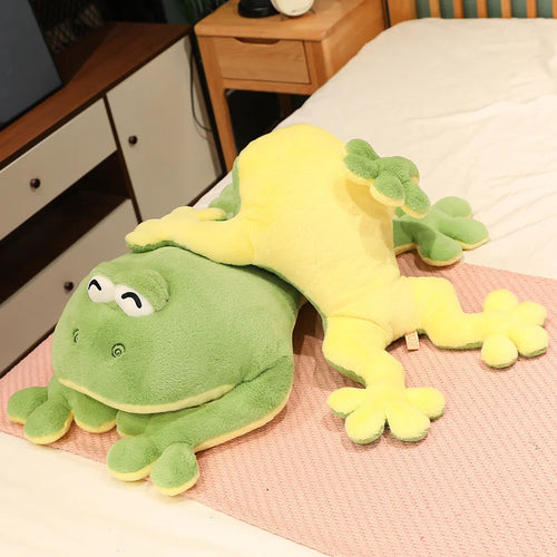 Load image into Gallery viewer, 60/80/100CM Lovely Giant Frog Plush Toys Funny Frog Mat Stuffed Soft Animal Pillow Cushion Creative Home Decoration Gift
