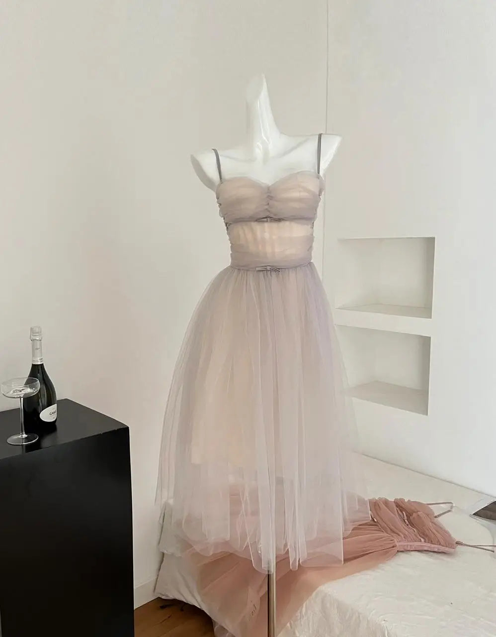 French Vintage Women Silver Pink Mesh Elegant Sexy Club Backless Pleated Slip Long Dress 2025 Summer Sleeveless Slim Party Dress