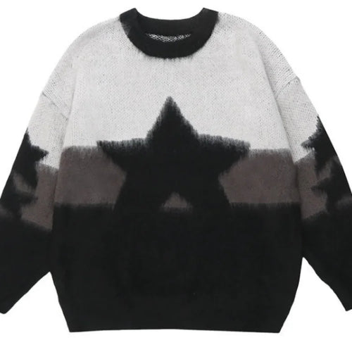 Load image into Gallery viewer, JapaneseStar Embroidery Vintage Oversized Soft Sweaters Y2K Fashion Aesthetic Loose Pullovers Harajuku Grunge Casual Pull Jumper
