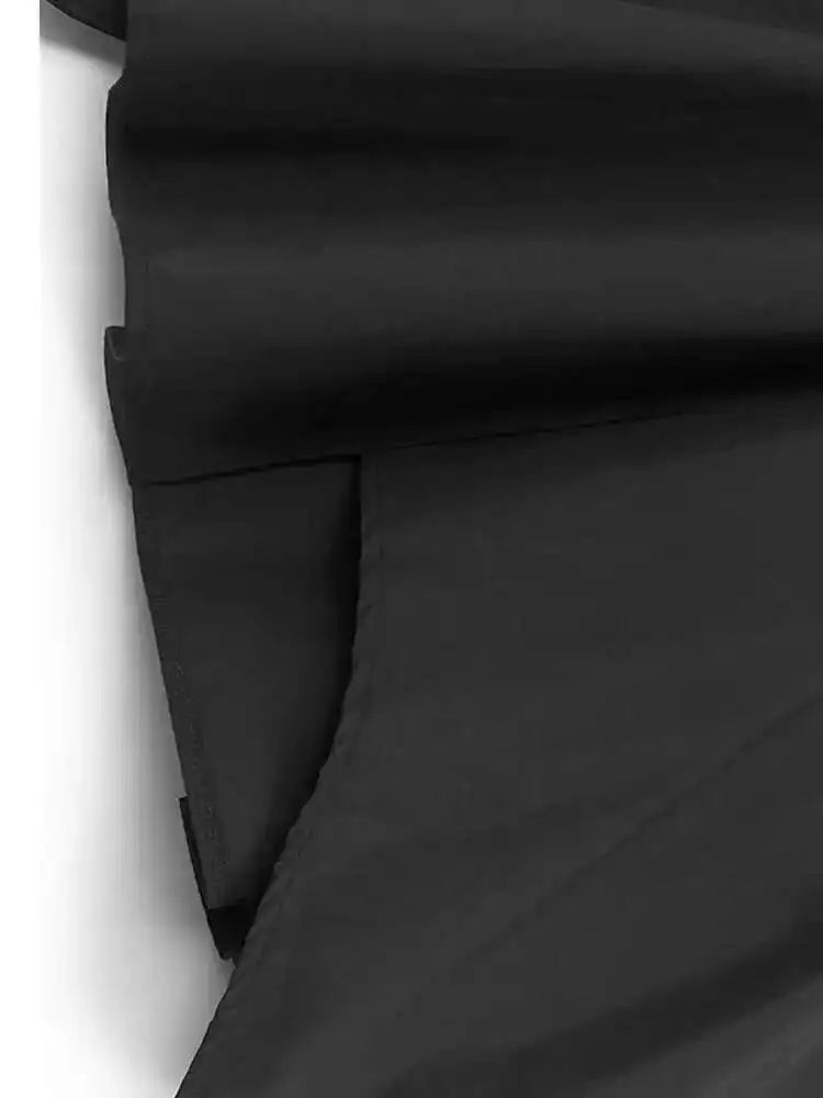 High Elastic Waist Black Dot Printed Irregular A-line Half-body Skirt Women Fashion Tide New Spring Autumn 2025 1DH6191