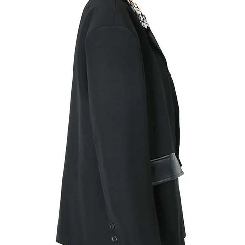 Load image into Gallery viewer, Women Black Colorful Button Big Size Blazer New Lapel Long Sleeve Loose Fit Jacket Fashion Spring Autumn 2025 1DF3113
