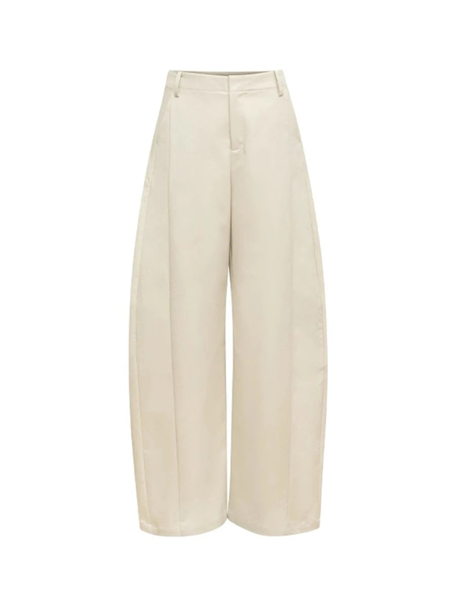 Loose Temperament Wide Leg Pants for Women High Waist Patchwork Pocket Minimalist Pant Female Fashion Clothing New