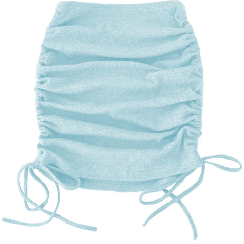 Load image into Gallery viewer, women&#39;s skirts harajuku 2024 spring autumn period ladies knitting thread side draw string elastic sexy skirts womens
