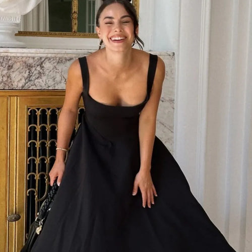 Load image into Gallery viewer, Elegant Sleeveless Bodycon Women Long Dress 2024 Fall Solid Color Square Neck Sexy Party Club Evening Dress Slim Vestido
