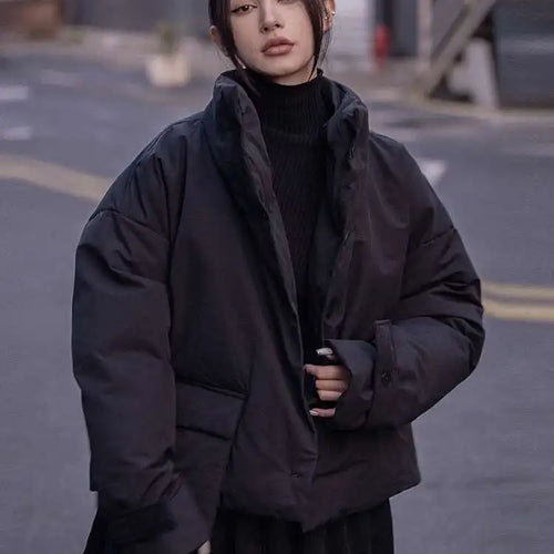 Load image into Gallery viewer, Apricot Big Size Warm Cotton-padded Coat Long Sleeve Loose Fit Women Parkas Fashion Tide New Autumn Winter 2025 1DF2663
