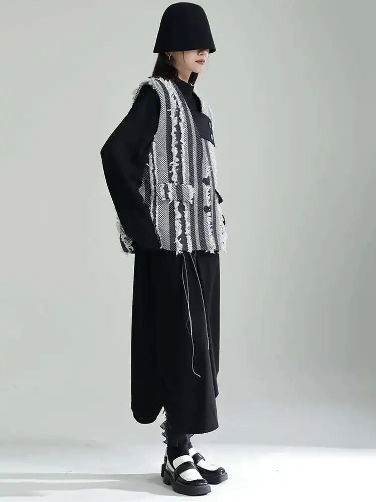 Women Black Topstitched Long Big Size Dress New Turtleneck Long Sleeve Loose Fit Fashion Tide Spring Autumn 2025 1DF3239