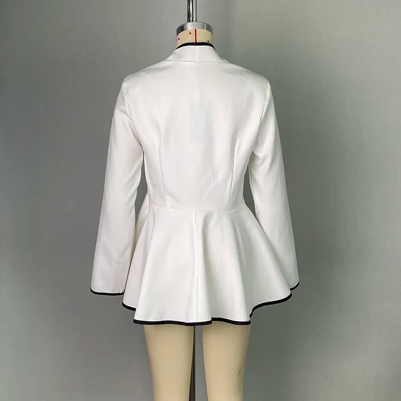 Fall Women’s Original Jacket Outerwear 2025 Spring Deep V-Neck Long Sleeves Buttoned Slim Elegant Ladies Clothing Tops