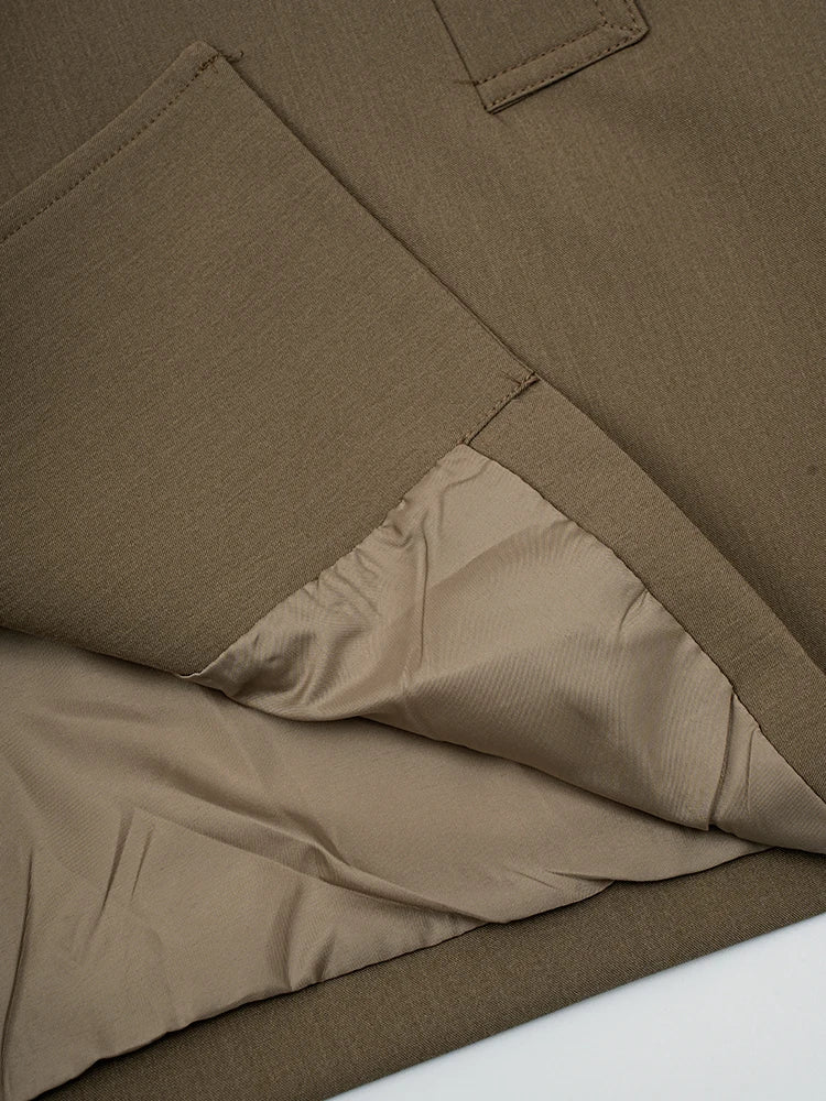 Women Khaki Belted Big Size Elegant Trench New Stand Collar Long Sleeve Windbreaker Fashion Spring Autumn 2025 CPG2261