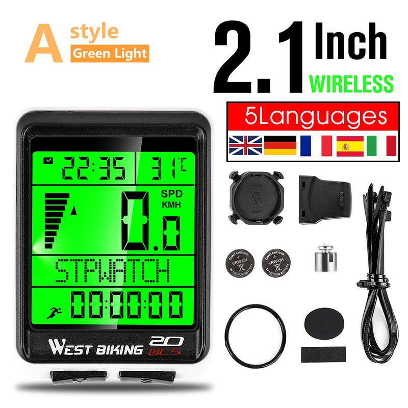 Bicycle Wireless Computer MTB Road Bike Odometer Multifunction Cycling Stopwatch Speedometer Rainproof Bike Computer