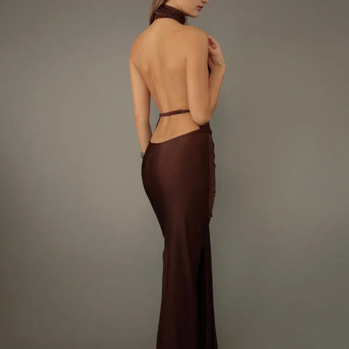 Load image into Gallery viewer, Sexy Sleeveless Backless Lace Up Evening Dress Women's Elegant Slim Fit Maxi Dress Female Elegance Party Vesidos 2024
