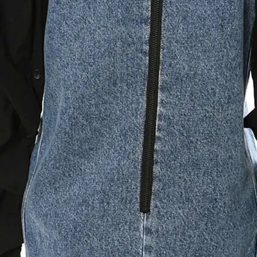 Load image into Gallery viewer, Women Blue Denim Button Many Ways Wear Dress New Round Neck Long Sleeve Loose Fit Fashion Tide Spring Autumn 2025 17A8518
