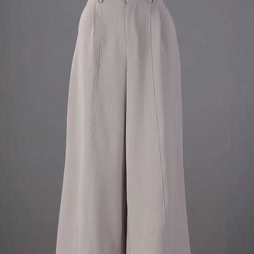 Load image into Gallery viewer, High Elastic Waist Gray Coffee Pleated Long Wide Leg Pants New Trousers Women Fashion Tide Spring Autumn 2025 7AB8772
